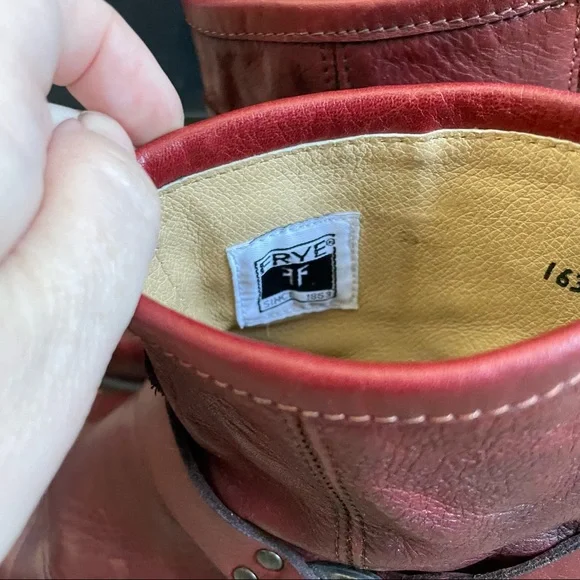 Frye Red Ankle Boots - Picture 6 of 7